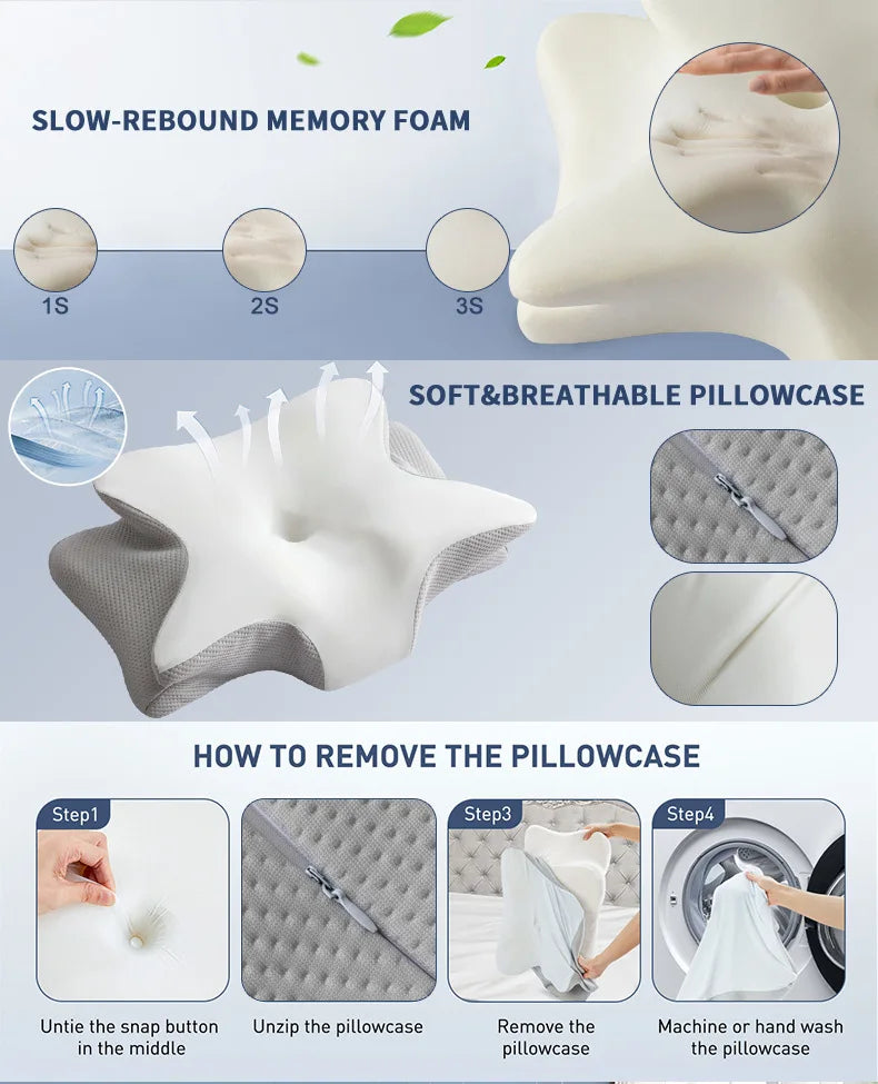 High Quality Modern Butterfly Neck Orthopedic Pillow
